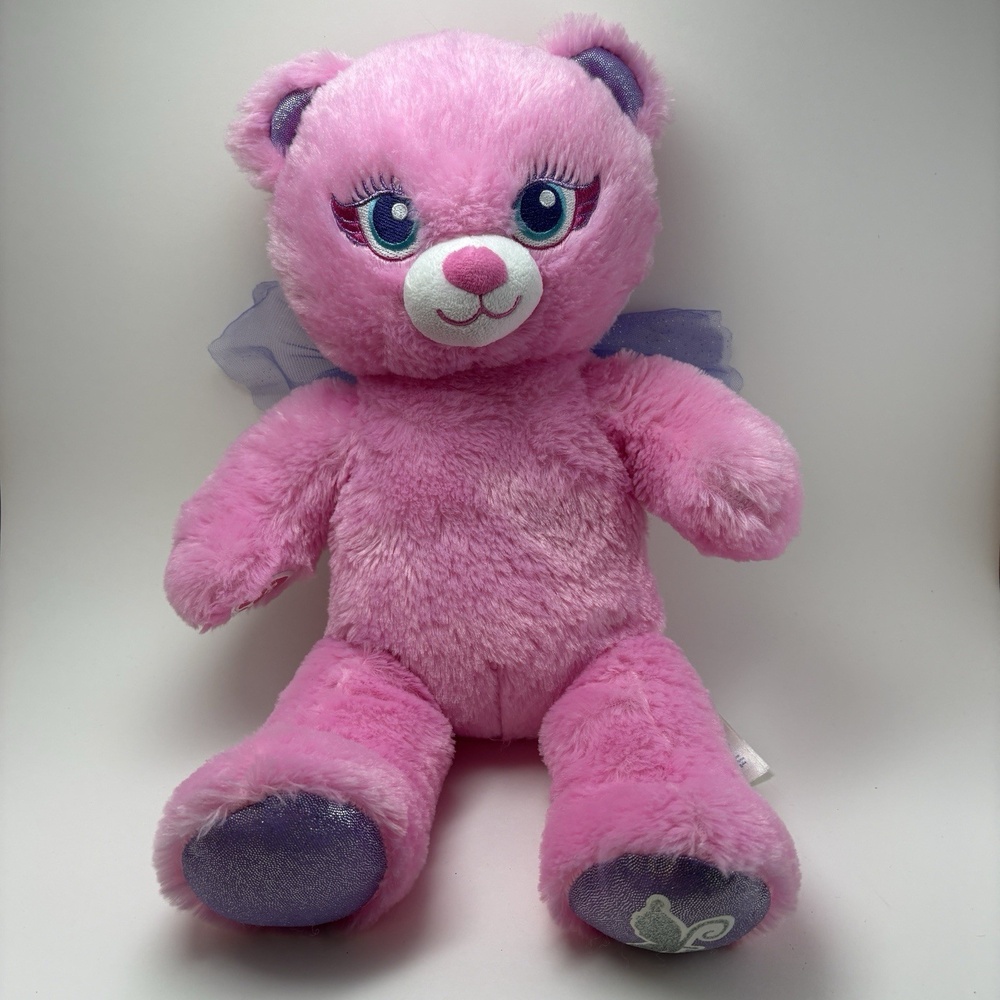 Build-A-Bear Beary Fairy Teddy Bear Pink Purple Butterfly‎ Stuffed Animal Bear